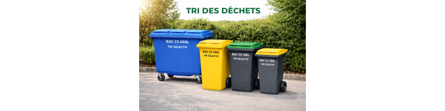 Bacs CS (Collecte Sélective) et supports de tri